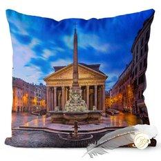 Poszewka 3D bawełna satyna 40x40cm Panteon w Rzymie
