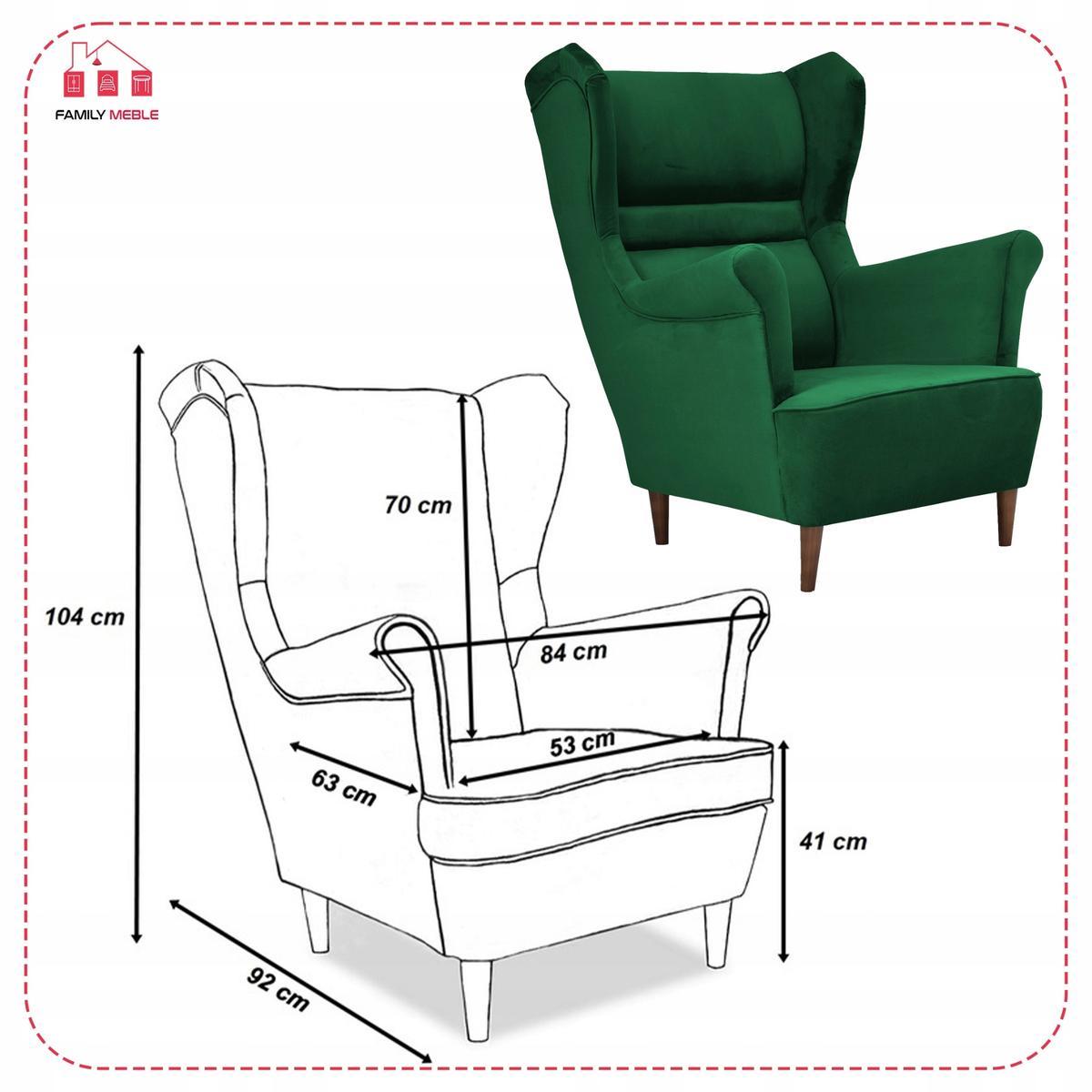 Zestaw wypoczynkowy ZOJA sofa + 2 fotele + 2 podnóżki butelkowa zieleń do salonu  4 Full Screen
