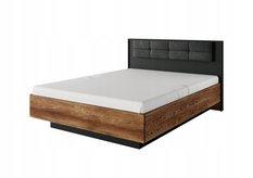 Łóżko 160x200 cm z pojemnikiem na pościel system milton chestnut / antracyt do sypialni 